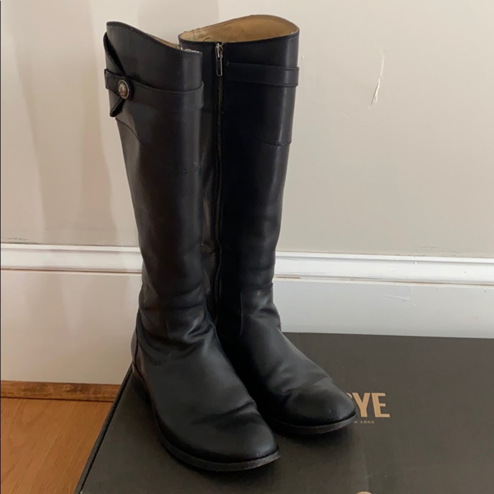FRYE Molly Button Tall Boots - Black